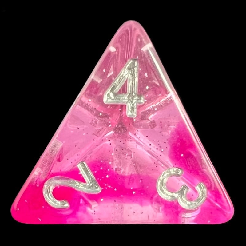 TDSO Galaxy Glitter Pompadour D4 Dice