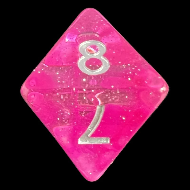 TDSO Galaxy Glitter Pompadour D8 Dice