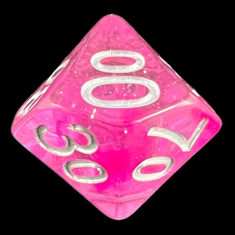 TDSO Galaxy Glitter Pompadour Percentile Dice