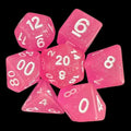 TDSO Galaxy Glitter Princess Pink 7 Dice Polyset