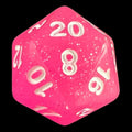 TDSO Galaxy Glitter Princess Pink D20 Dice