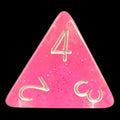 TDSO Galaxy Glitter Princess Pink D4 Dice