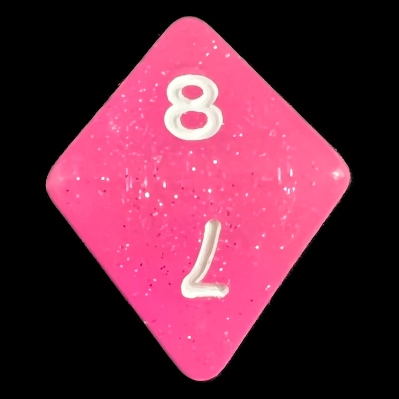 TDSO Galaxy Glitter Princess Pink D8 Dice