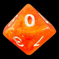 TDSO Galaxy Glitter Red & Yellow D10 Dice