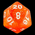TDSO Galaxy Glitter Red & Yellow D20 Dice