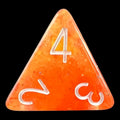 TDSO Galaxy Glitter Red & Yellow D4 Dice