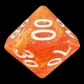 TDSO Galaxy Glitter Red & Yellow Percentile Dice