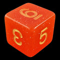 TDSO Galaxy Glitter Royal Orange D6 Dice