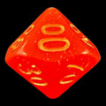 TDSO Galaxy Glitter Royal Orange Percentile Dice