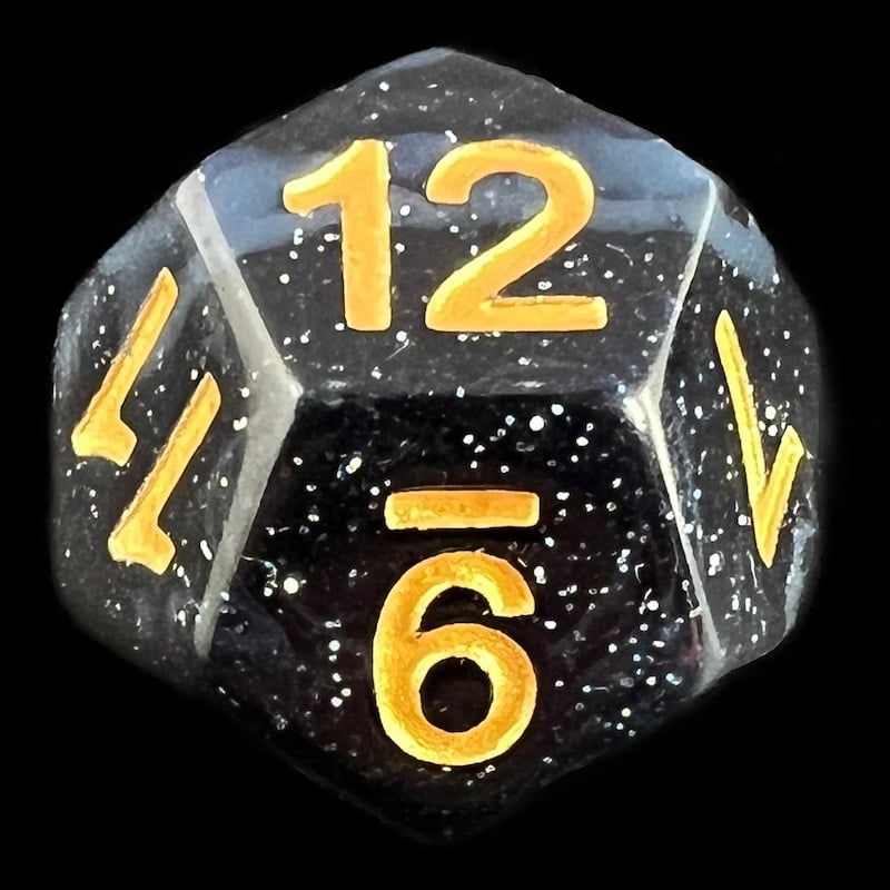 TDSO Galaxy Glitter Universe D12 Dice