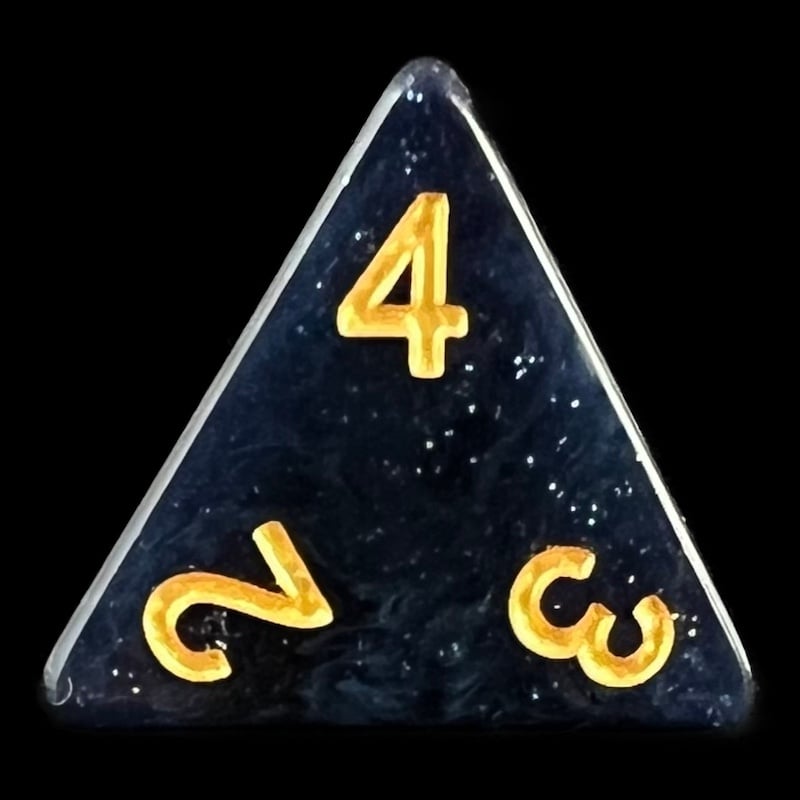 TDSO Galaxy Glitter Universe D4 Dice