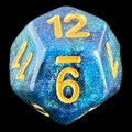 TDSO Galaxy Shimmer Blue & Green D12 Dice