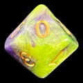 TDSO Galaxy Shimmer Green & Purple D10 Dice
