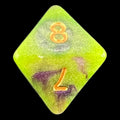 TDSO Galaxy Shimmer Green & Purple D8 Dice