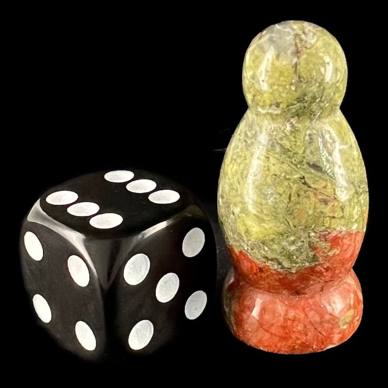TDSO Gemstone Agate Blood Pawn 34mm