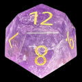 TDSO Gemstone Amethyst & Gold D12 Dice