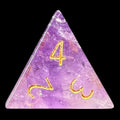 TDSO Gemstone Amethyst & Gold D4 Dice