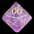 TDSO Gemstone Amethyst & Gold Percentile Dice