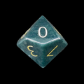 TDSO Gemstone Agate Blood & Gold D10 Dice
