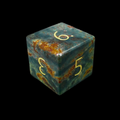 TDSO Gemstone Agate Blood & Gold D6 Dice