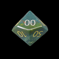 TDSO Gemstone Agate Blood & Gold Percentile Dice