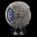 TDSO Gemstone 7 Dice Polyset Spinner Antique Silver & Lapis Lazuli