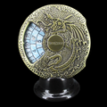 TDSO Gemstone 7 Dice Polyset Spinner Antique Gold & Turquoise (Synthetic)