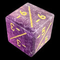 TDSO Gemstone Fluorite Purple & Gold Positive Counter D6 Dice