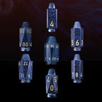 TDSO Gemstone Goldstone Blue & Gold Bullet Dice Set