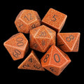 TDSO Gemstone Goldstone Gold & Black 7 Dice Polyset
