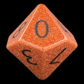 TDSO Gemstone Goldstone Gold & Black D10 Dice