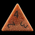 TDSO Gemstone Goldstone Gold & Black D4 Dice