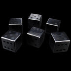 TDSO Gemstone Hematite & Shadow 6 x D6 Spot Dice Set