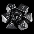 TDSO Gemstone Hematite & Shadow 7 Dice Polyset in Padded Case
