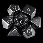 TDSO Gemstone Hematite & Shadow 7 Dice Polyset in Padded Case
