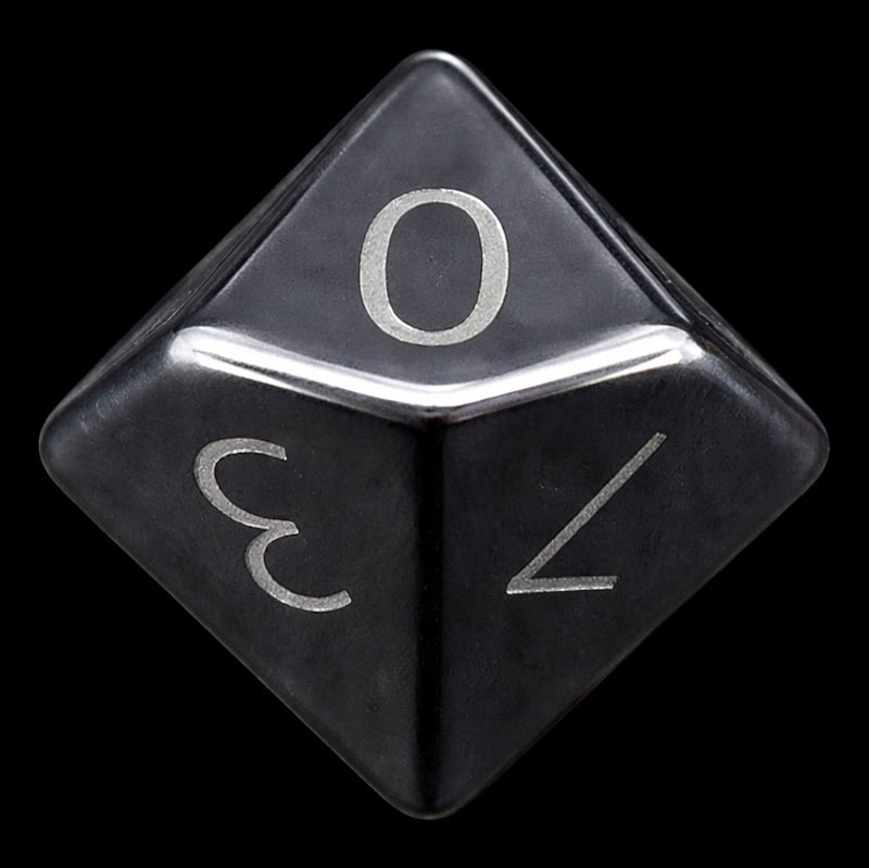 TDSO Gemstone Hematite & Shadow D10 Dice