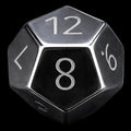 TDSO Gemstone Hematite & Shadow D12 Dice