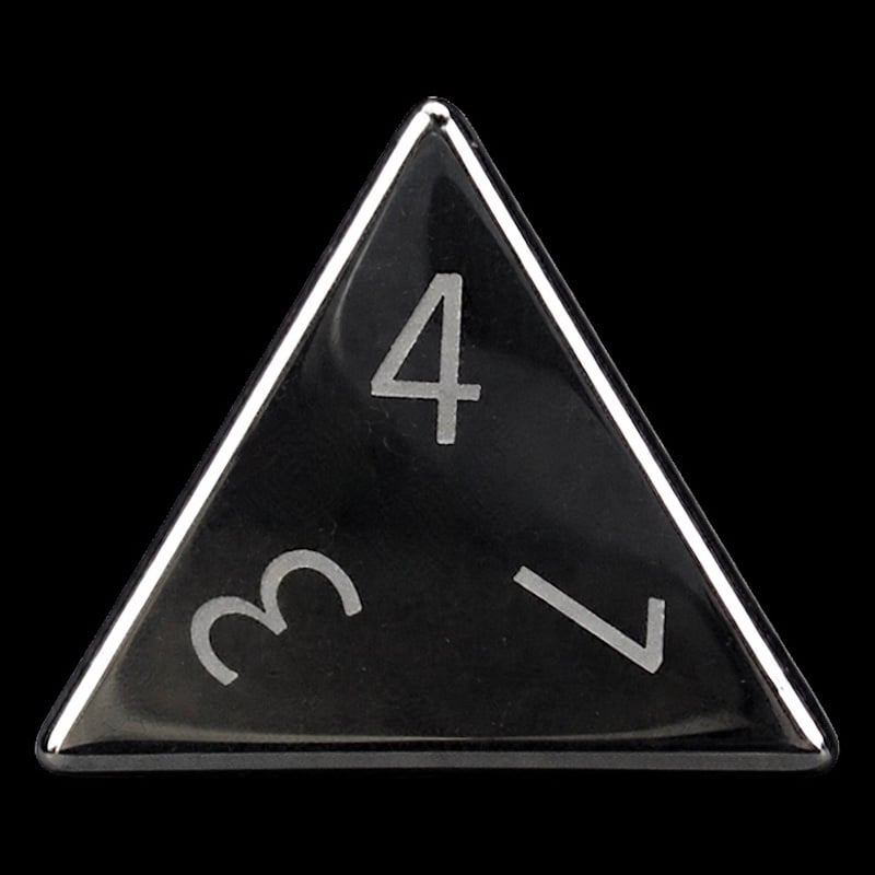 TDSO Gemstone Hematite & Shadow D4 Dice