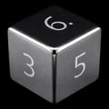 TDSO Gemstone Hematite & Shadow D6 Dice
