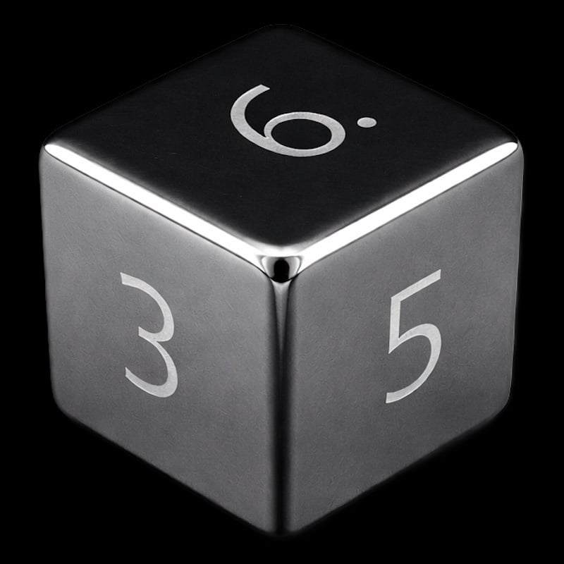 TDSO Gemstone Hematite & Shadow D6 Dice