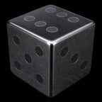 TDSO Gemstone Hematite & Shadow 6 x D6 Spot Dice Set