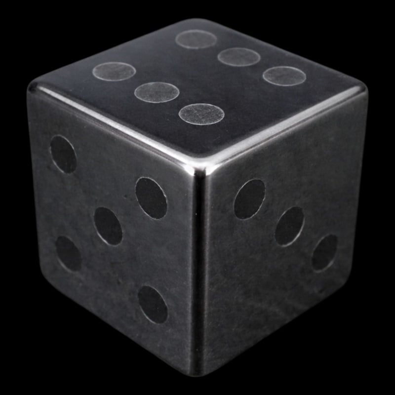 TDSO Gemstone Hematite & Shadow 6 x D6 Spot Dice Set