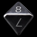 TDSO Gemstone Hematite & Shadow D8 Dice
