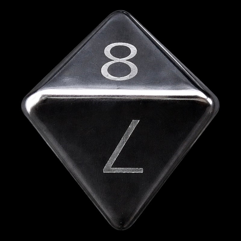TDSO Gemstone Hematite & Shadow D8 Dice