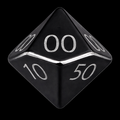 TDSO Gemstone Hematite & Shadow Percentile Dice