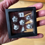 TDSO Gemstone Howlite & Black MINI 7 Dice Polyset