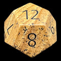 TDSO Gemstone Jasper Picture & Black D12 Dice