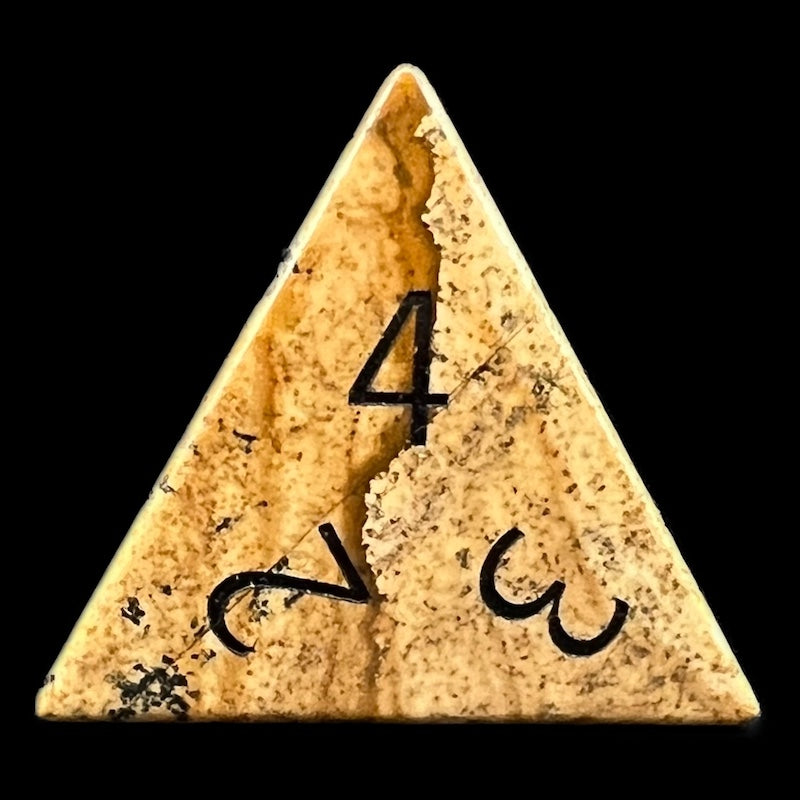 TDSO Gemstone Jasper Picture & Black D4 Dice