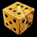 TDSO Gemstone Jasper Picture & Black D6 Spot Dice