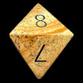 TDSO Gemstone Jasper Picture & Black D8 Dice